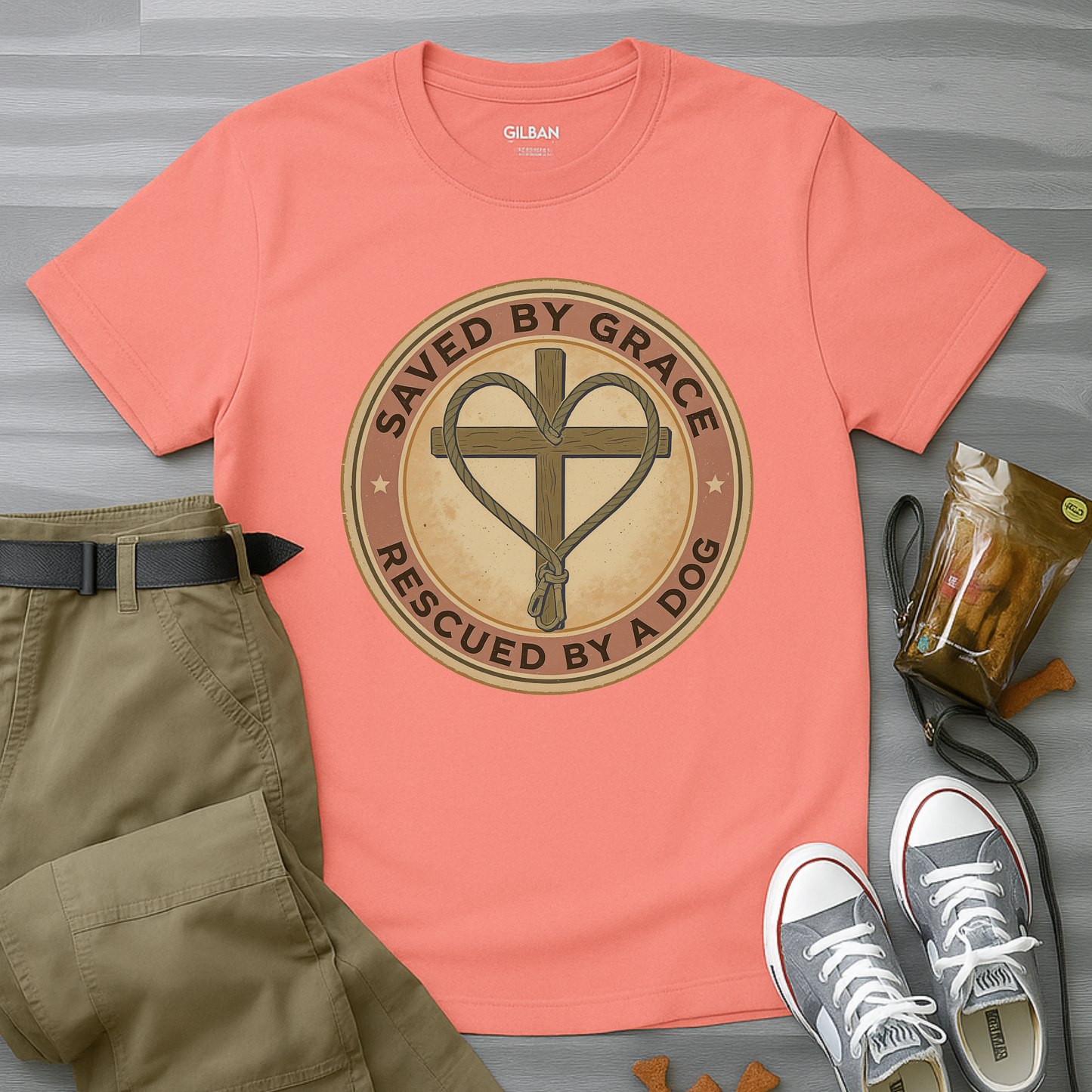 Saved By Grace Rescued by a Dog T-Shirt