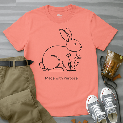Made With Purpose Minimalist Rabbit T-Shirt