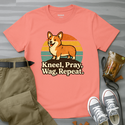 Kneel Wag Pray Repeat T-Shirt