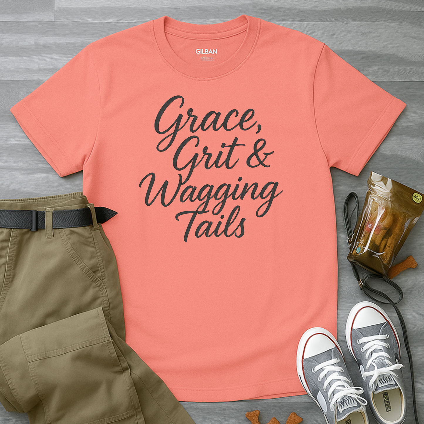 Grace, Grit And Wagging Tails T-Shirt