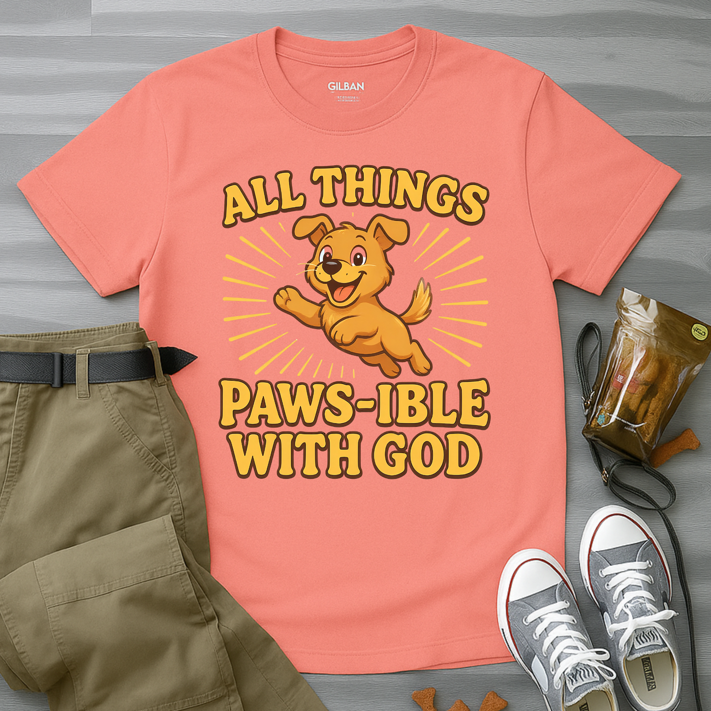 All Things Paws-ible With God T-Shirt