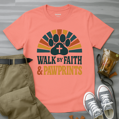 Walk By Faith & Pawprints T-Shirt