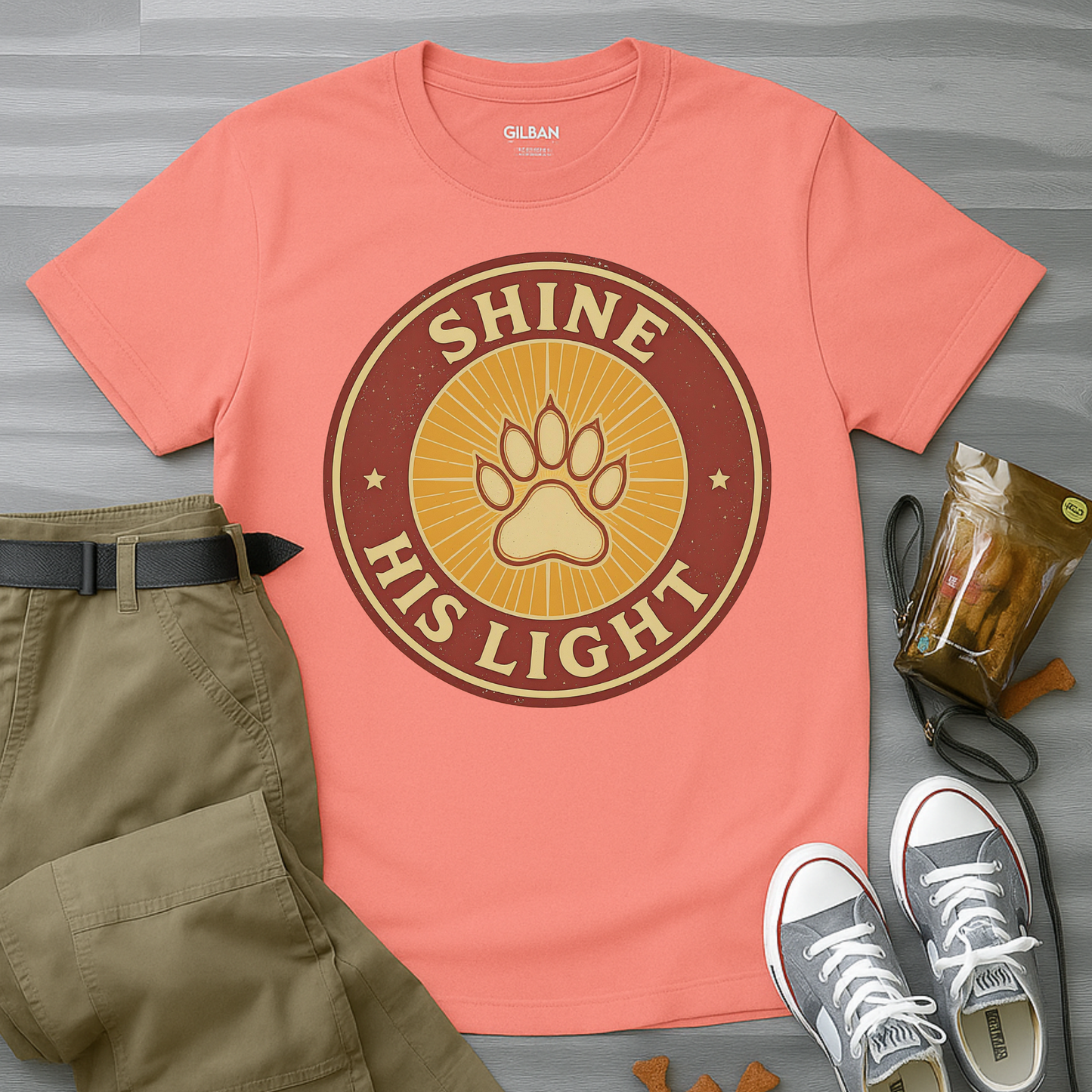 Shine His Light Paw T-Shirt