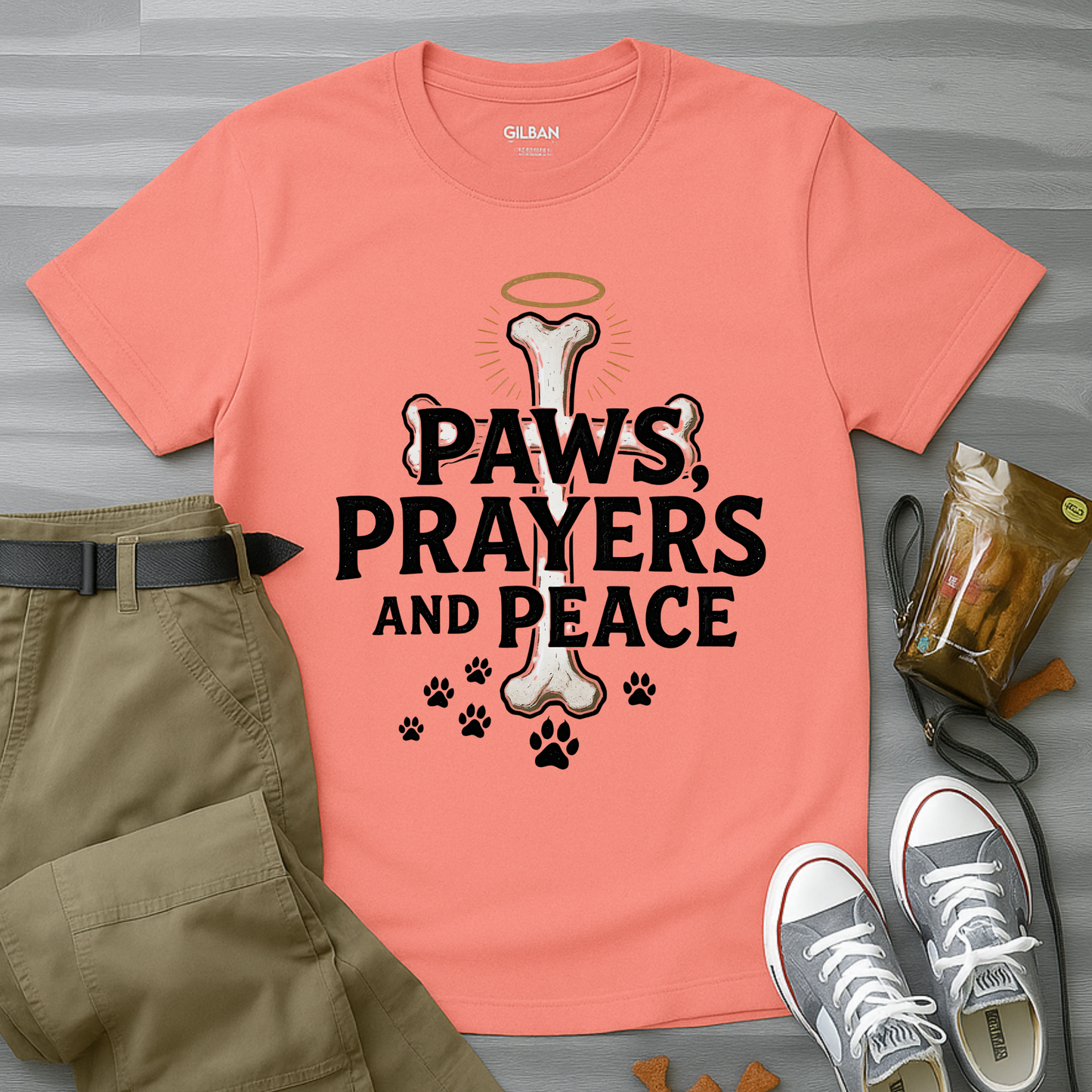 Paws Prayers And Peace T-Shirt
