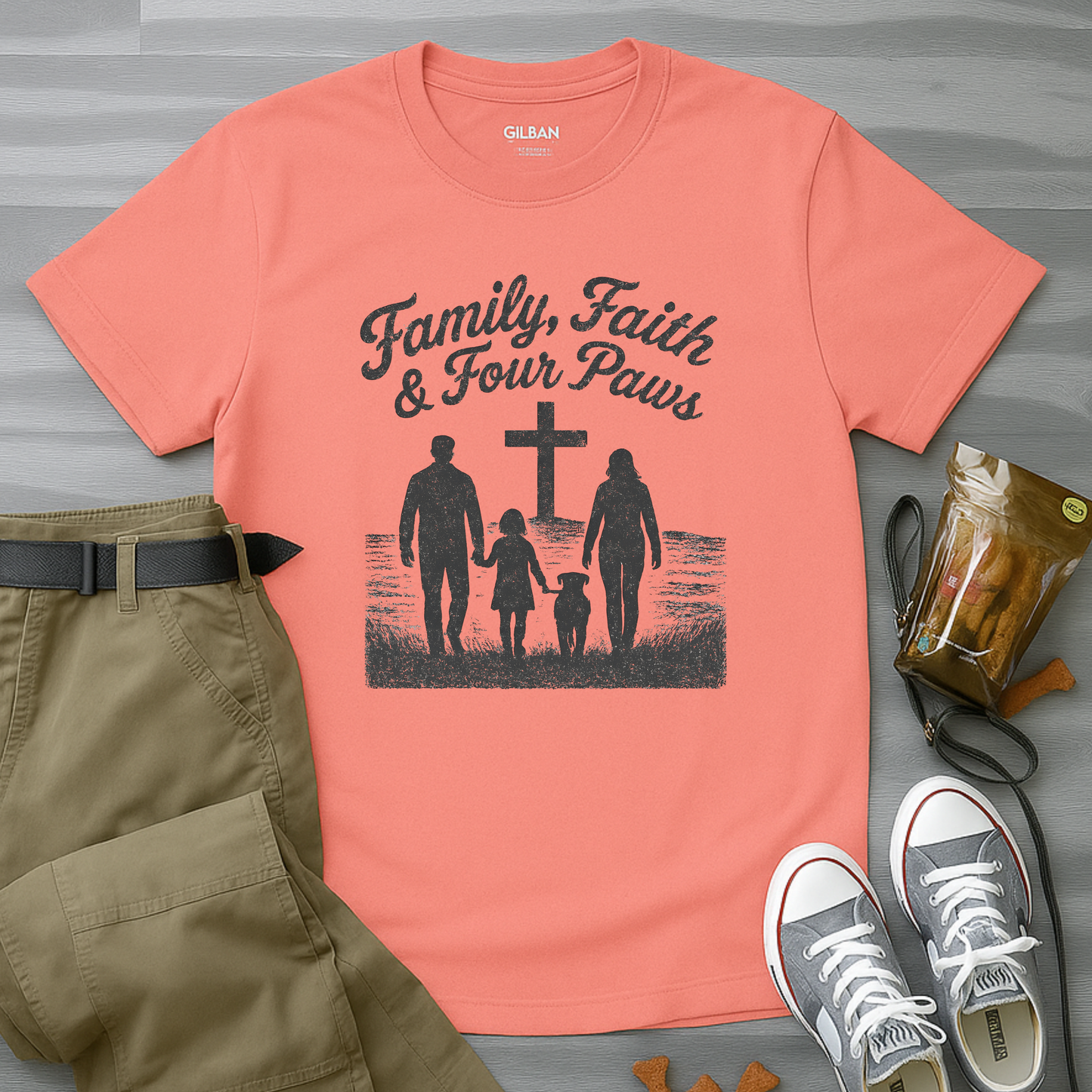 Family, Faith And Four Paws T-Shirt