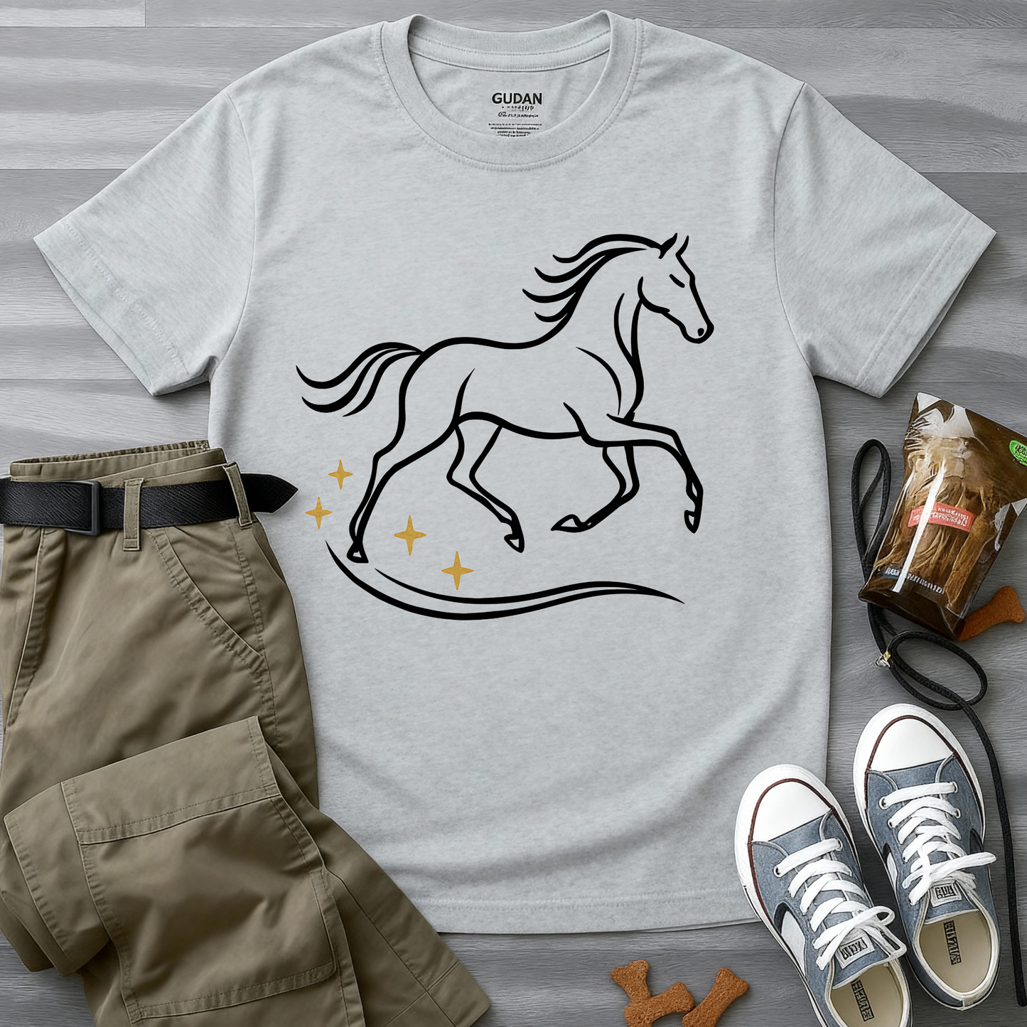 Minimalist Galloping Horse T-Shirt