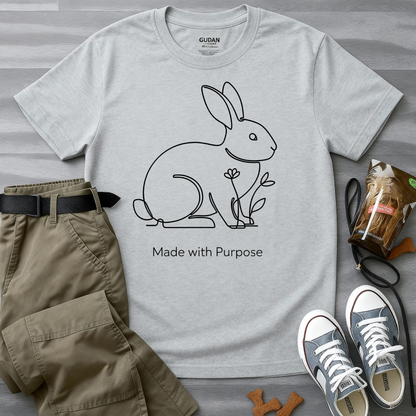 Made With Purpose Minimalist Rabbit T-Shirt