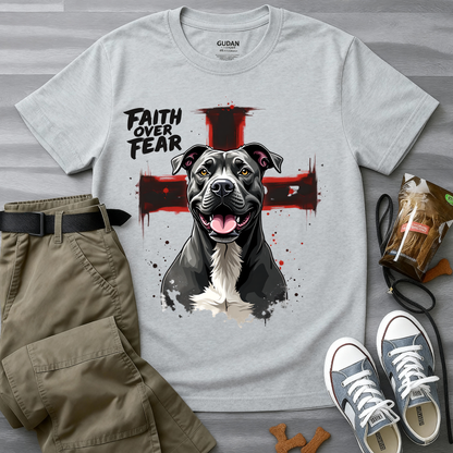 Faith Over Fear Pitbull T-Shirt