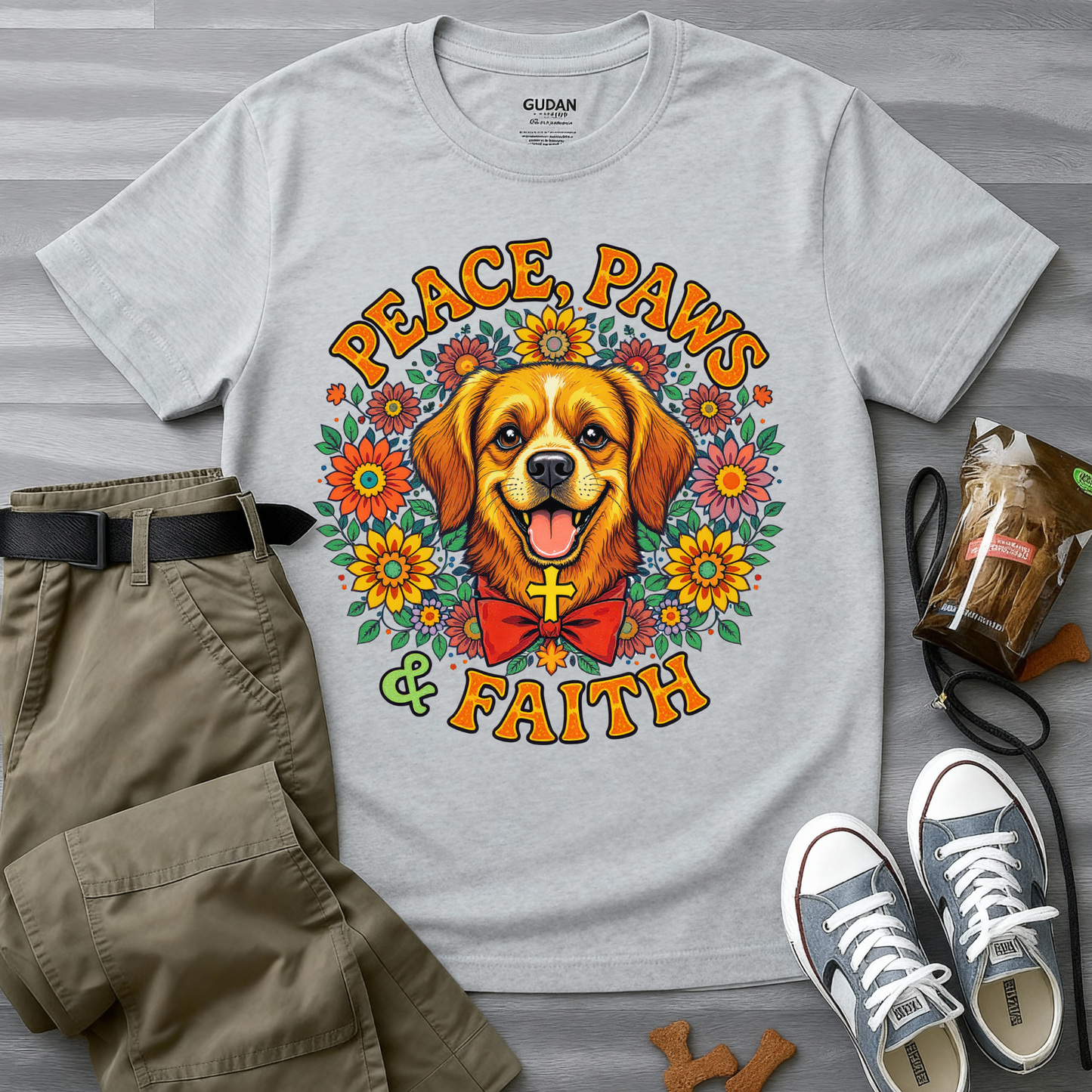 Peace Paws & Faith Hippie T-Shirt