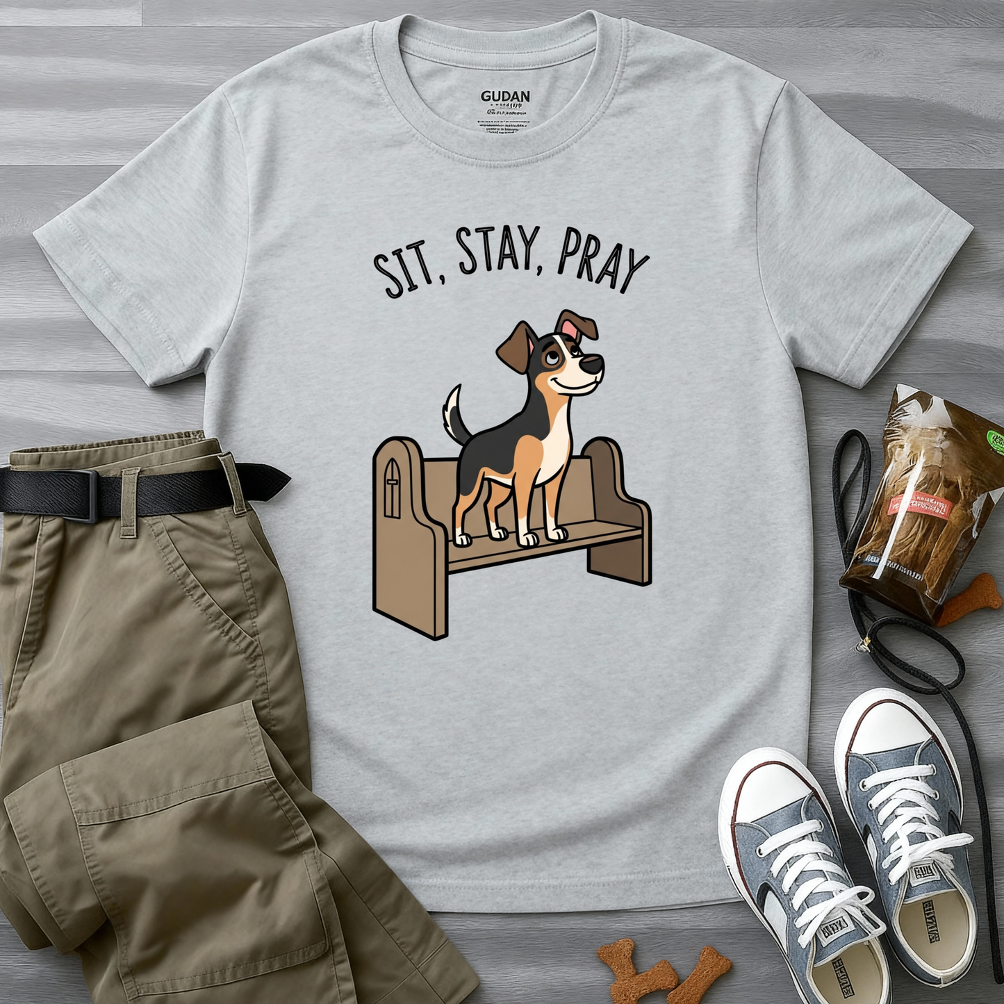 Sit, Stay, Pray T-Shirt