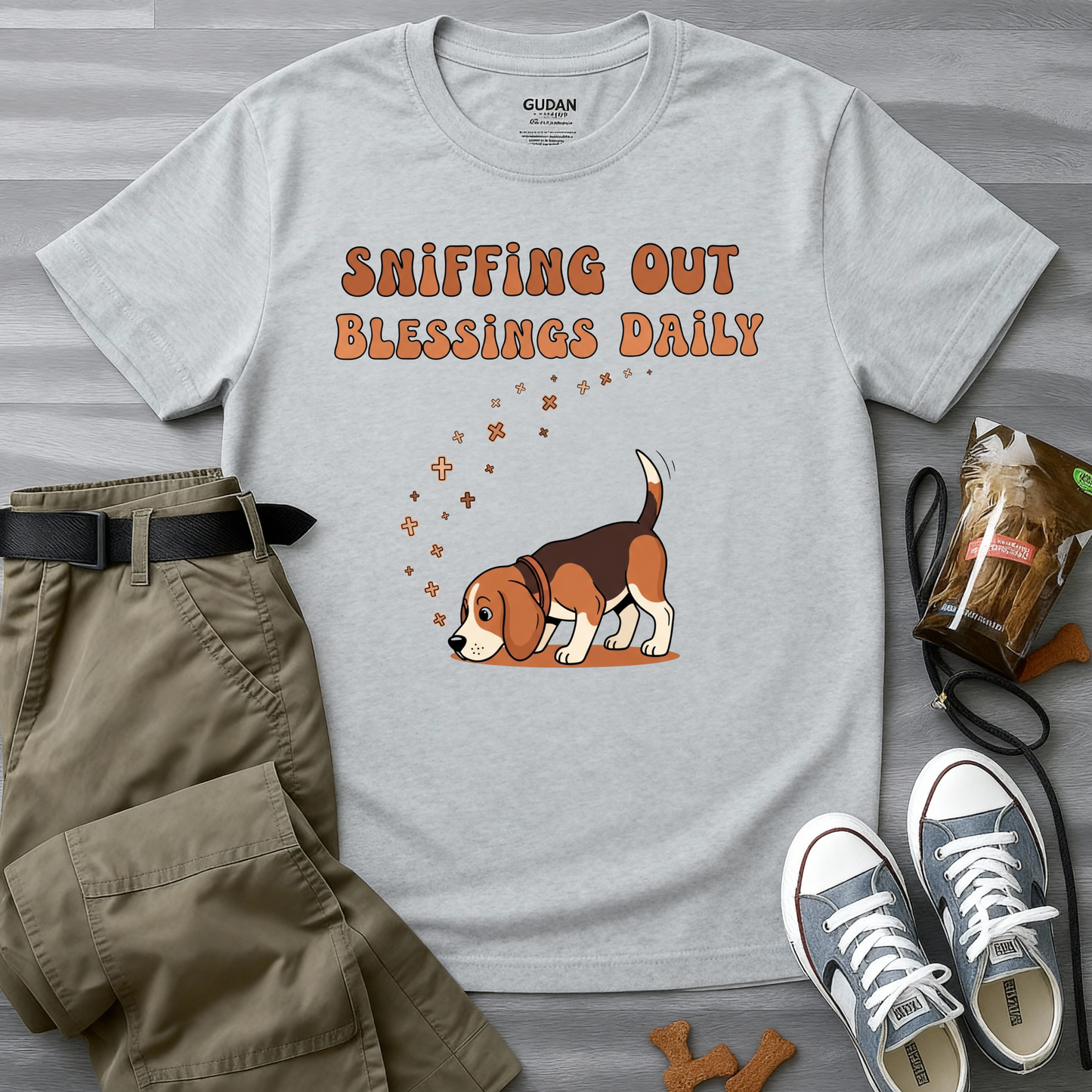 Sniffing Out Blessings Daily Beagle T-Shirt