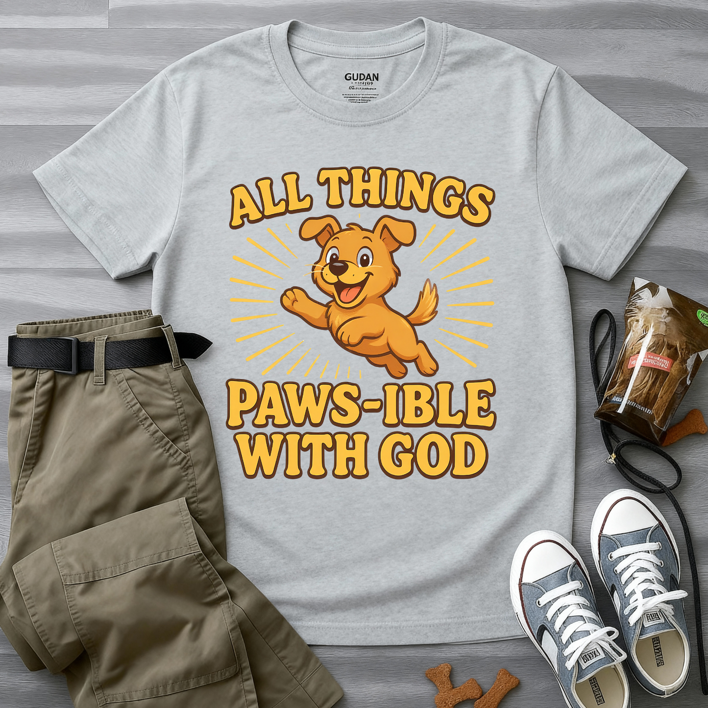 All Things Paws-ible With God T-Shirt
