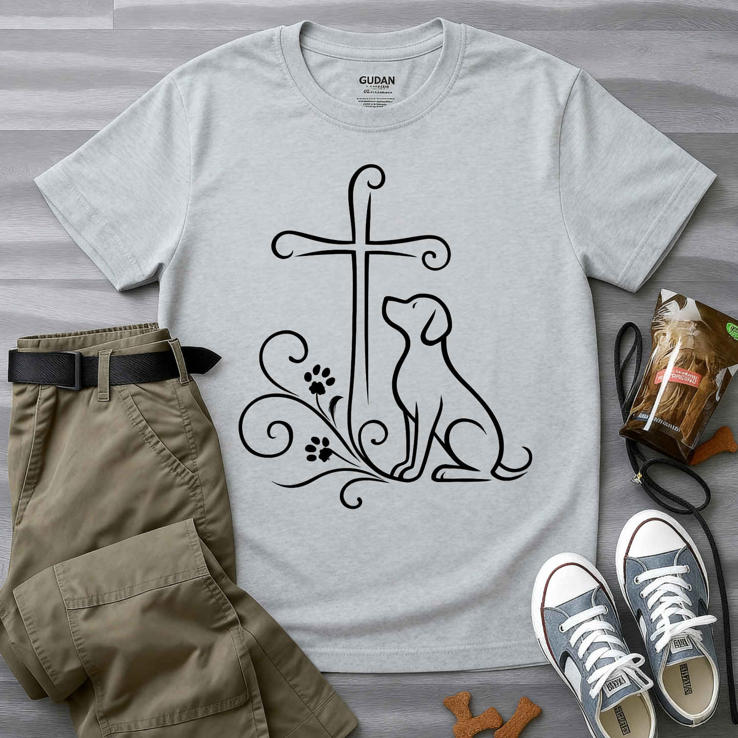 Faithful Dog Silhouette T-Shirt