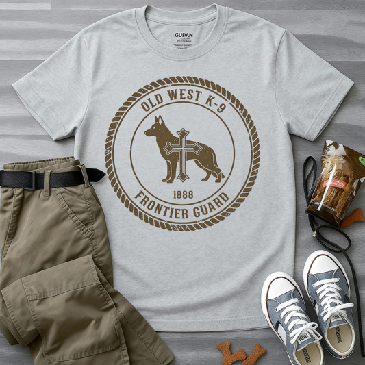 Western German Shepherd Cross – Rustic Vintage Dog T-Shirt