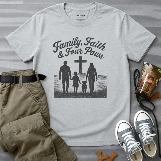 Family, Faith And Four Paws T-Shirt