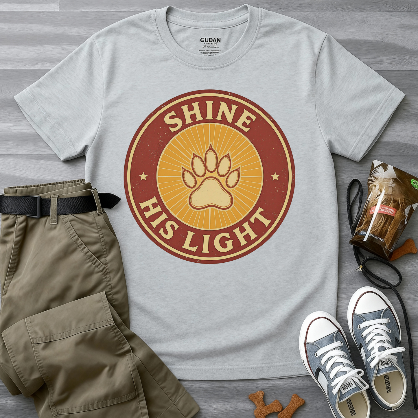 Shine His Light Paw T-Shirt