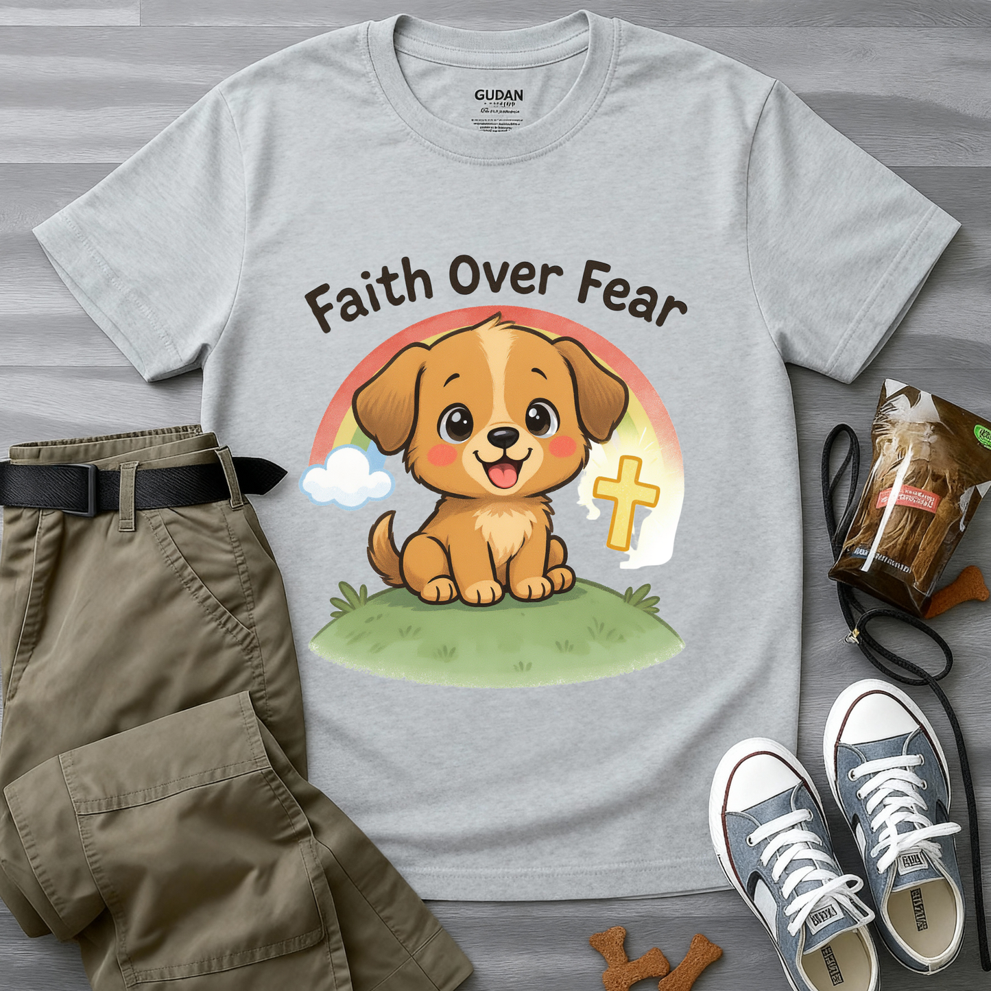 Faith Over Fear Puppy T-Shirt