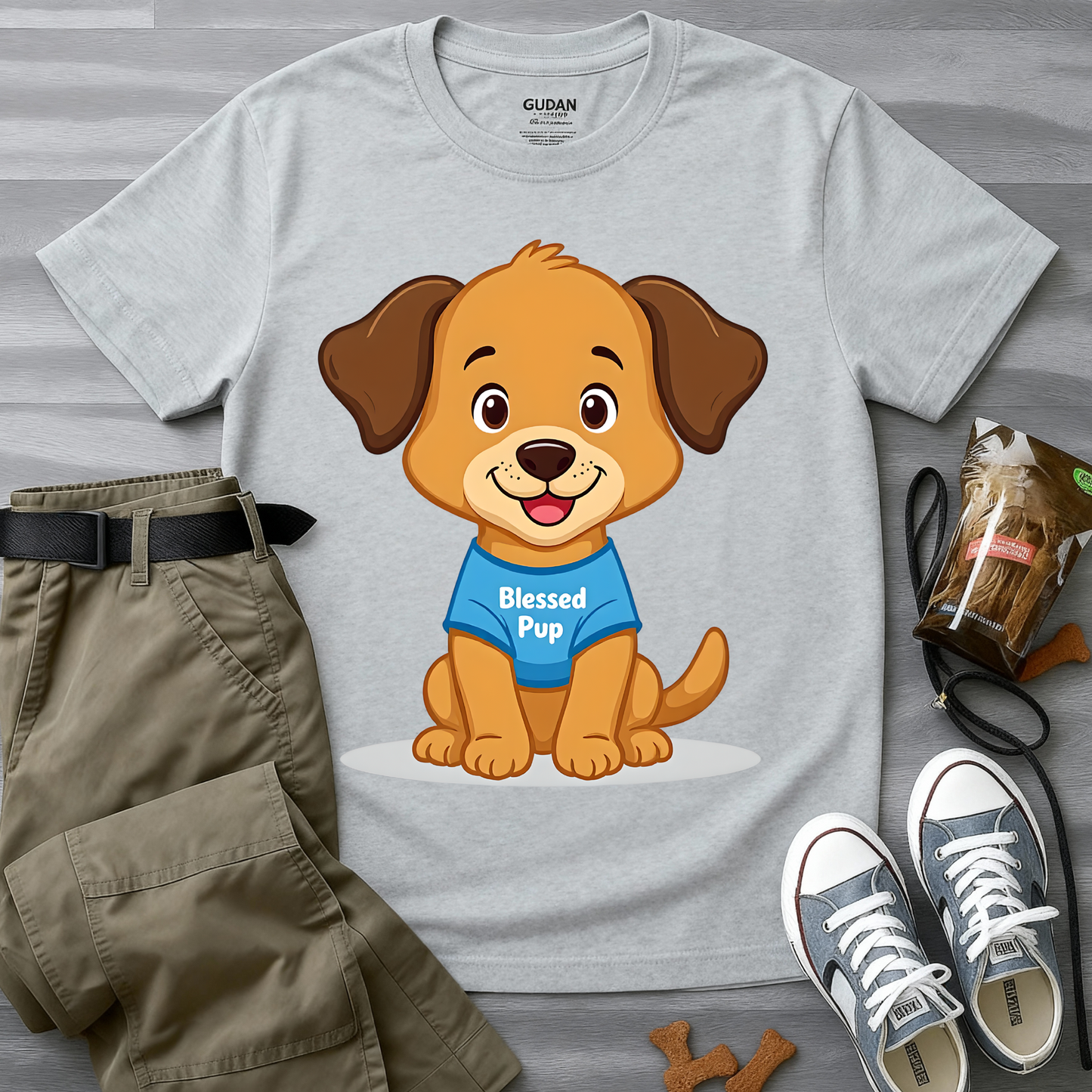 Blessed Pup Cartoon T-Shirt