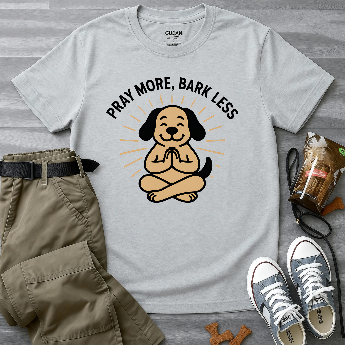 Pray More, Bark Less T-Shirt