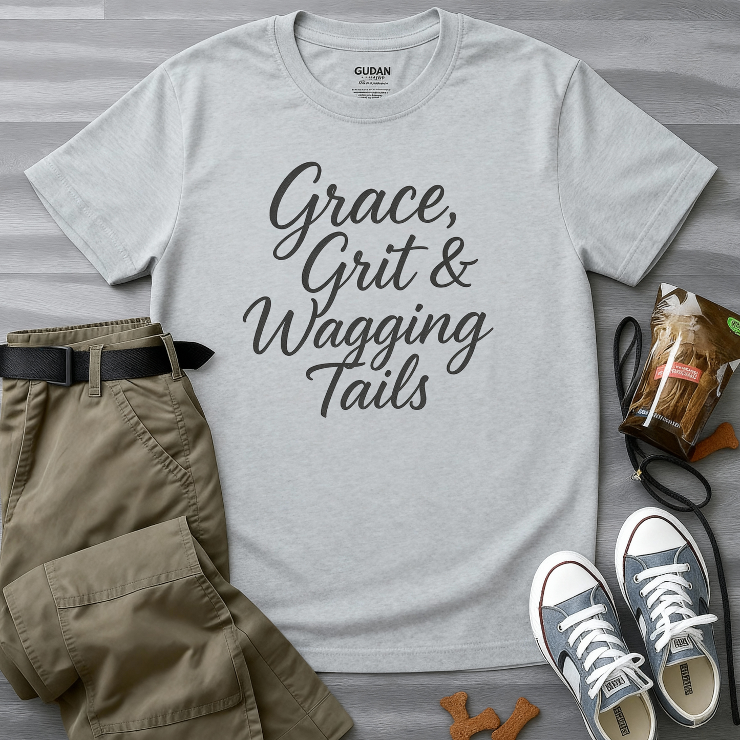 Grace, Grit And Wagging Tails T-Shirt
