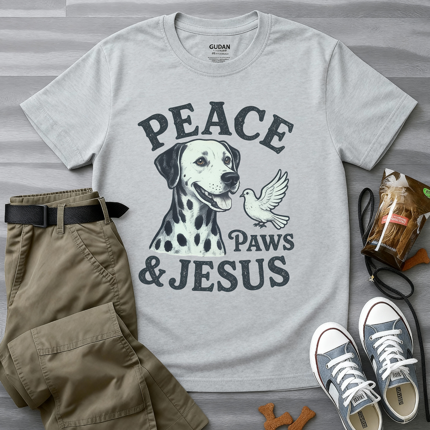 Peace Paws And Jesus T-Shirt