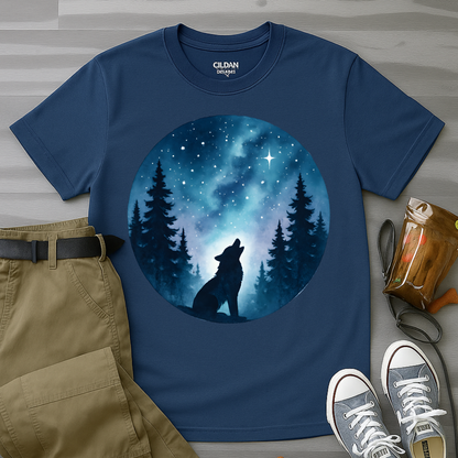 Howling Husky At The Stars T-Shirt