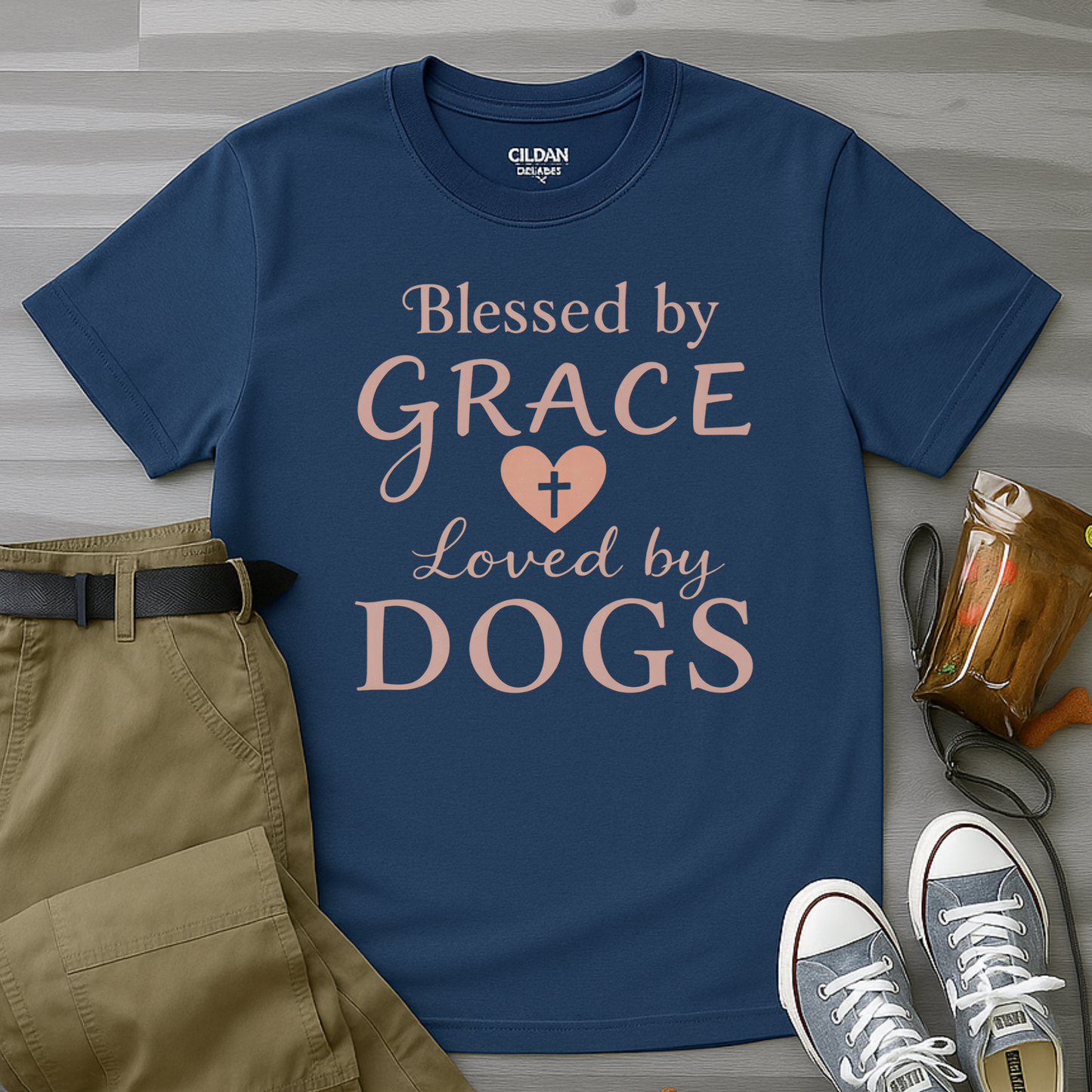 Blessed By Grace Loved By Dogs T-Shirt
