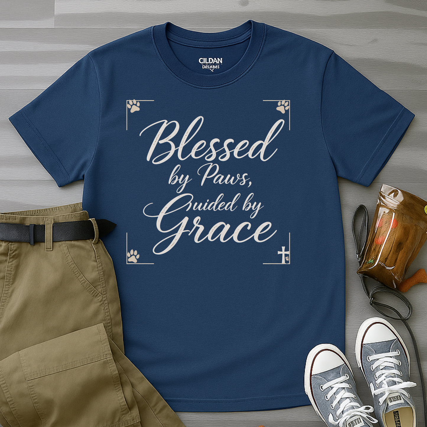 Blessed By Paws Guided By Grace T-Shirt