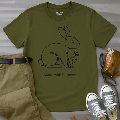 Made With Purpose Minimalist Rabbit T-Shirt