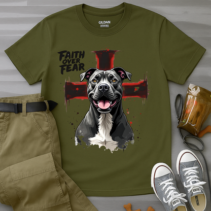Faith Over Fear Pitbull T-Shirt
