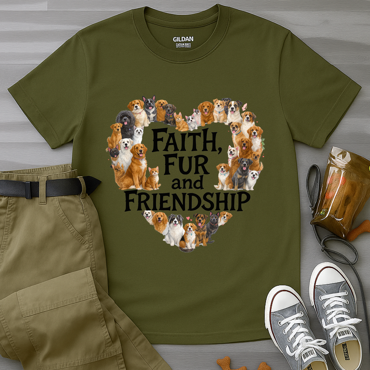 Faith,  Fur and Friendship T-Shirt