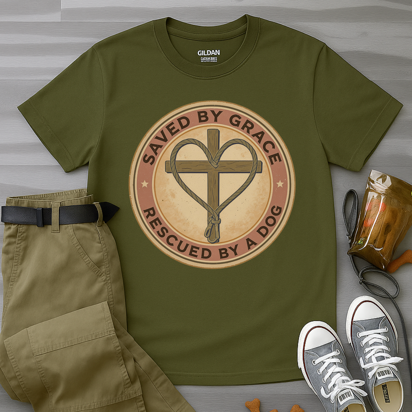 Saved By Grace Rescued by a Dog T-Shirt