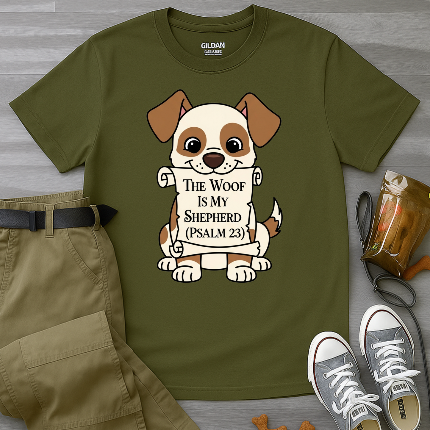 The Woof Is My Shepherd (Psalm 23) T-Shirt
