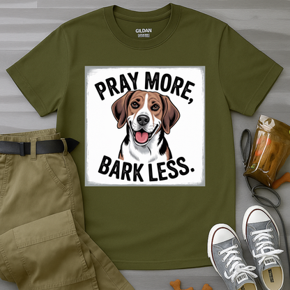 Beagle Pray More Bark Less – Hand-Drawn Vintage T-Shirt
