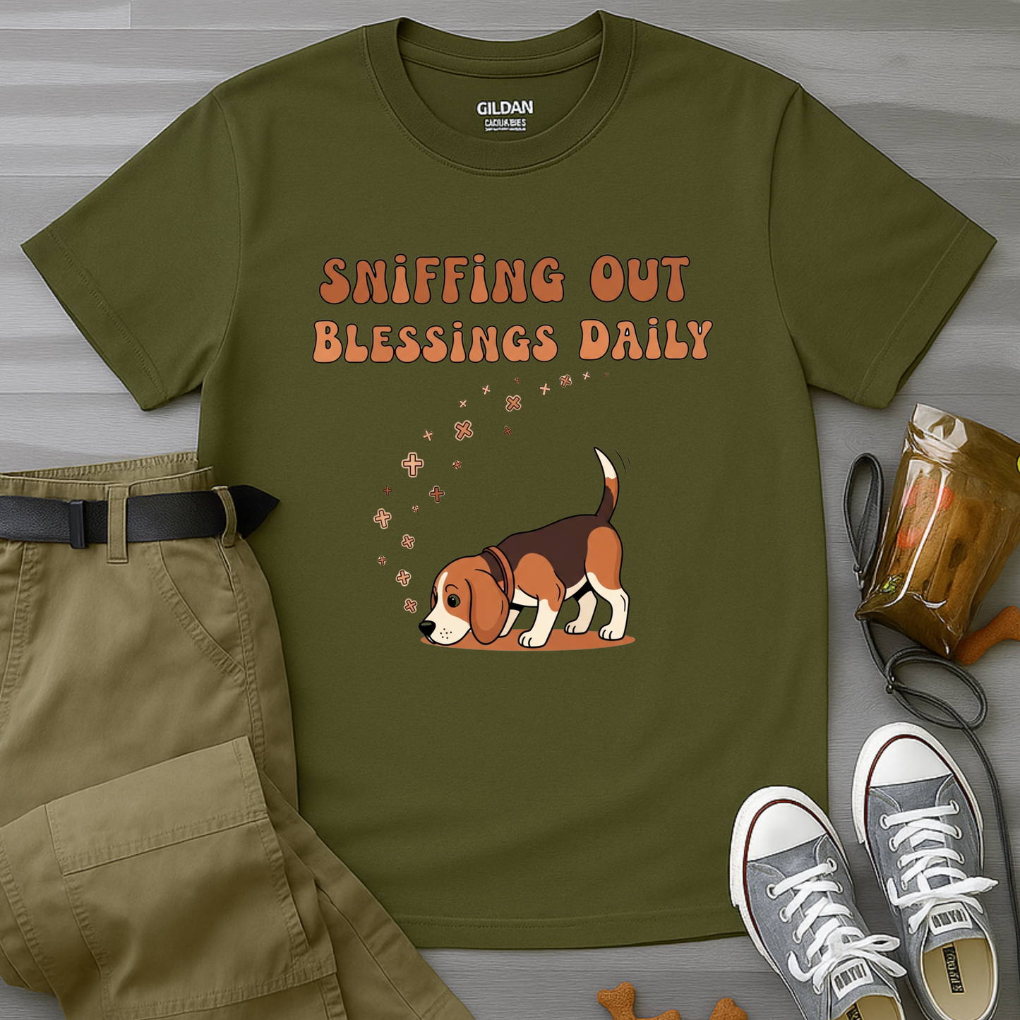 Sniffing Out Blessings Daily Beagle T-Shirt