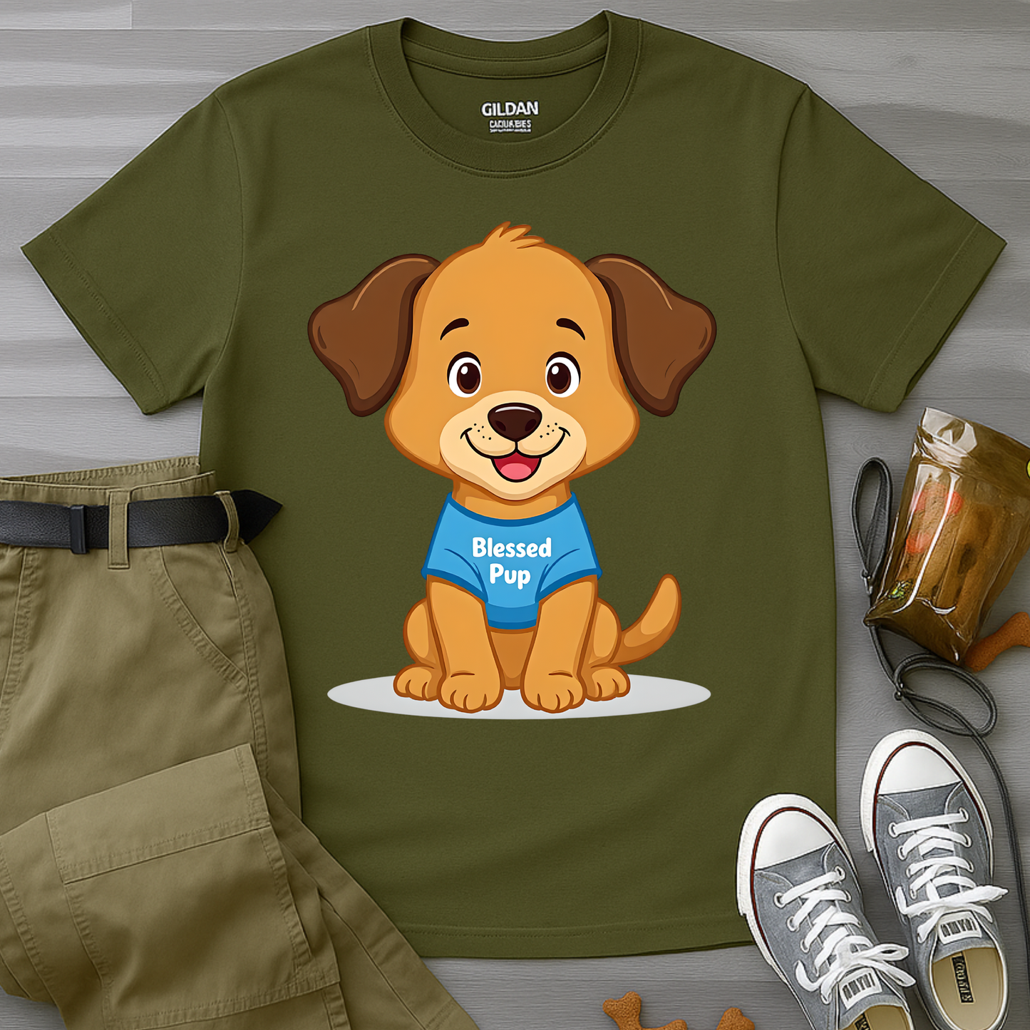 Blessed Pup Cartoon T-Shirt