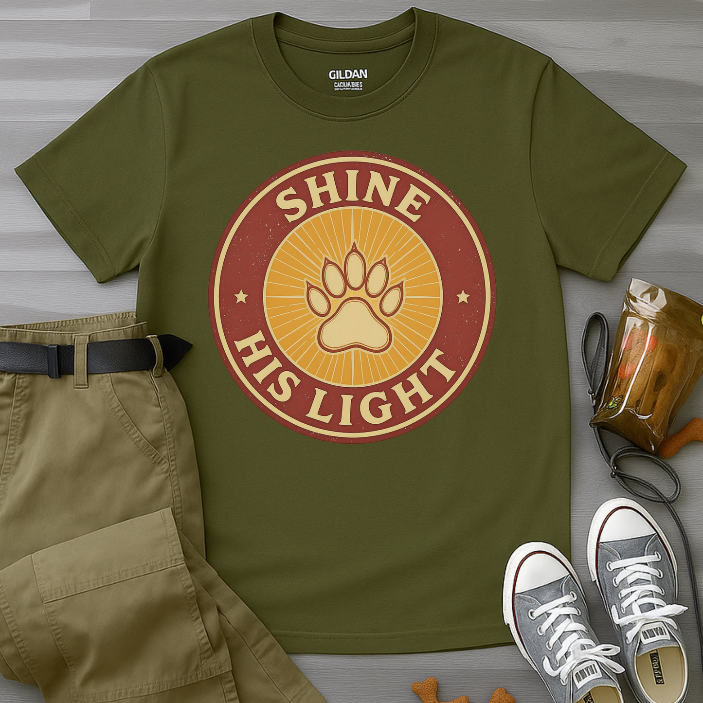 Shine His Light Paw T-Shirt