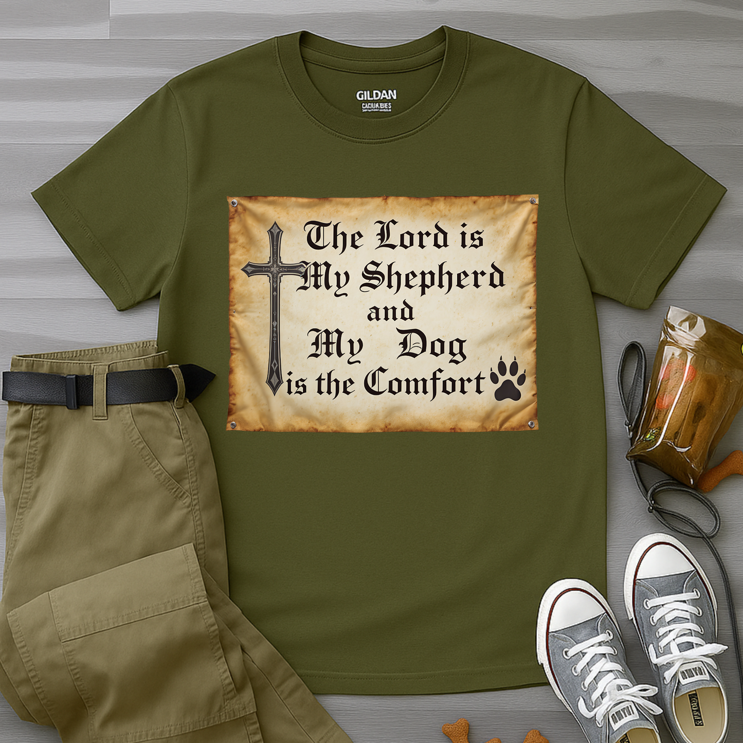 The Lord Is My Shepherd And My Dog Is Them Comfort T-Shirt