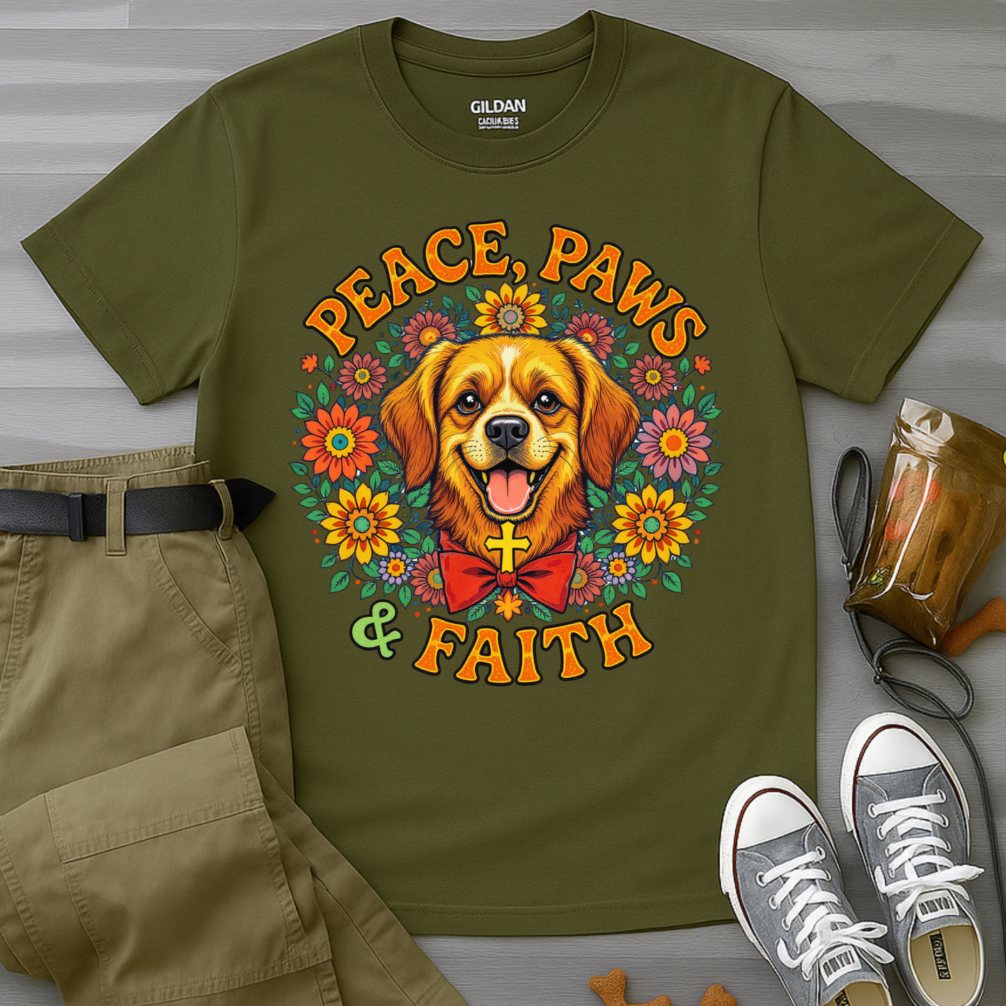 Peace Paws & Faith Hippie T-Shirt