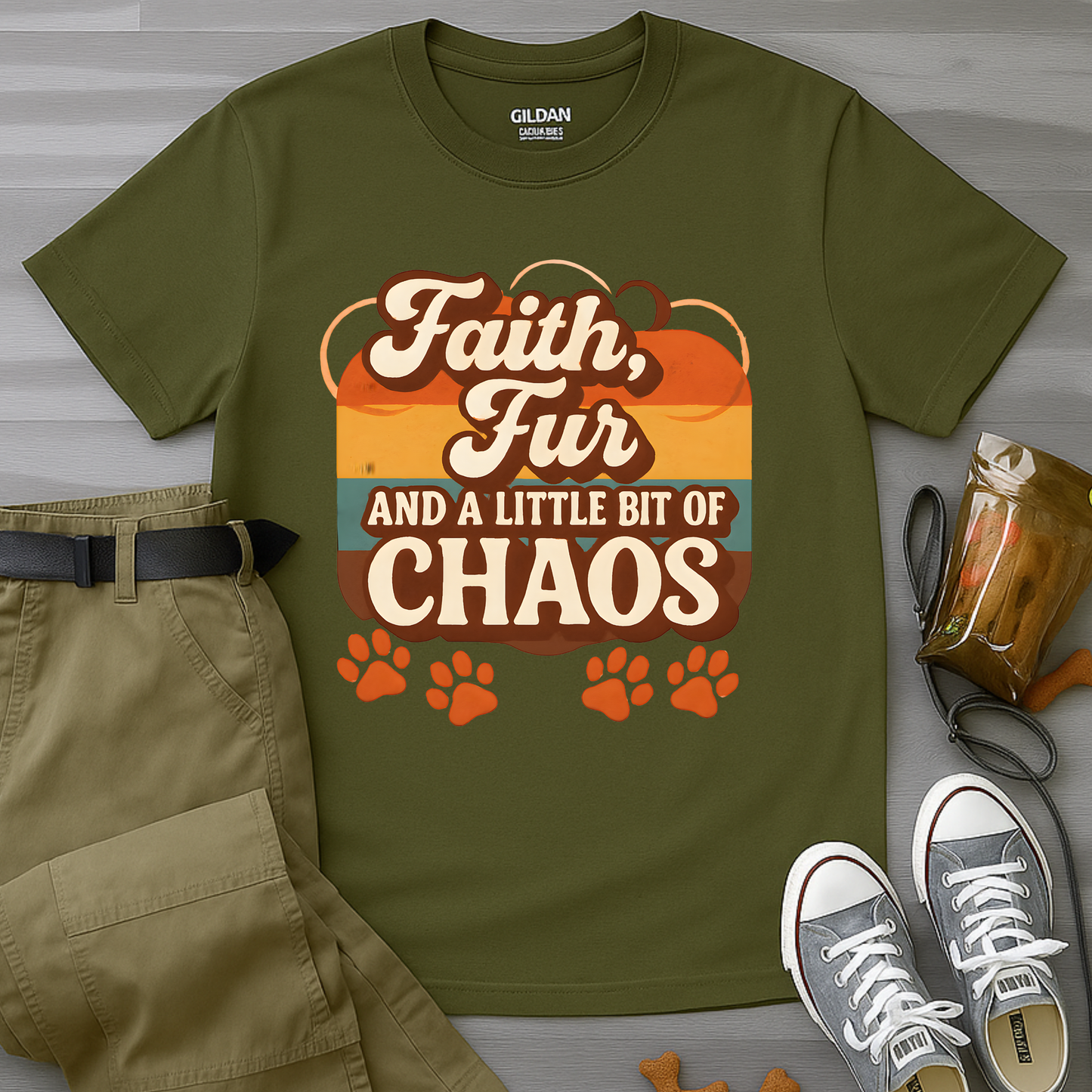 Faith Fur and a Little Bit of Chaos T-Shirt