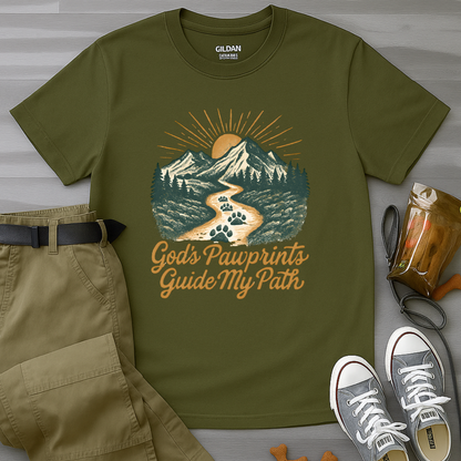 God's Pawprints Guide My Path T-Shirt