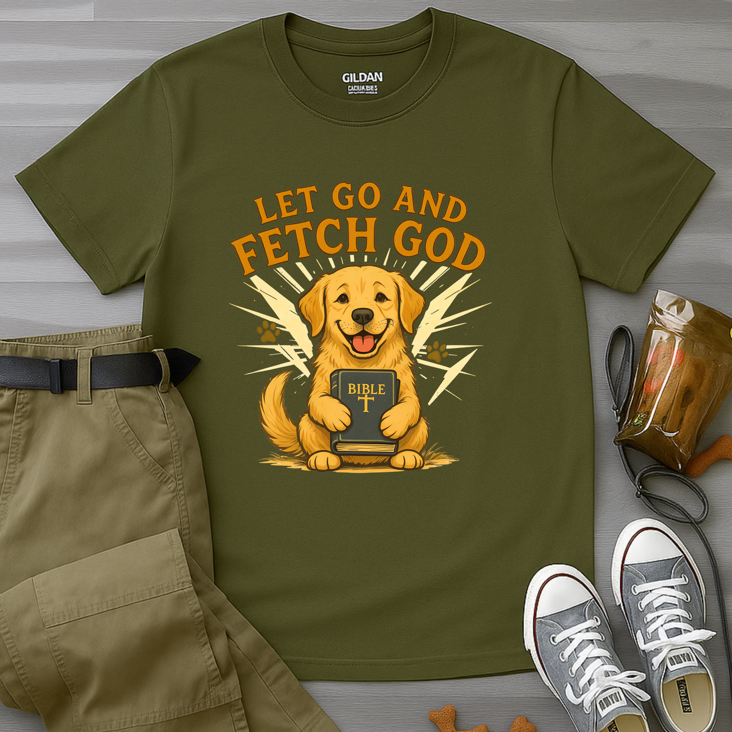 Let Go and Fetch God T-Shirt