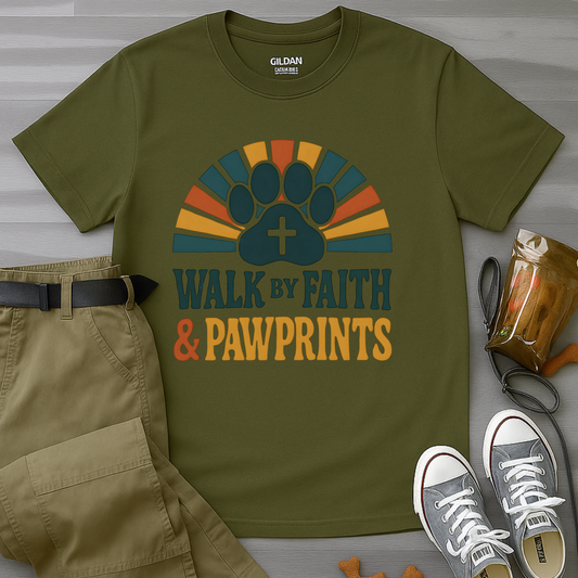 Walk By Faith & Pawprints T-Shirt