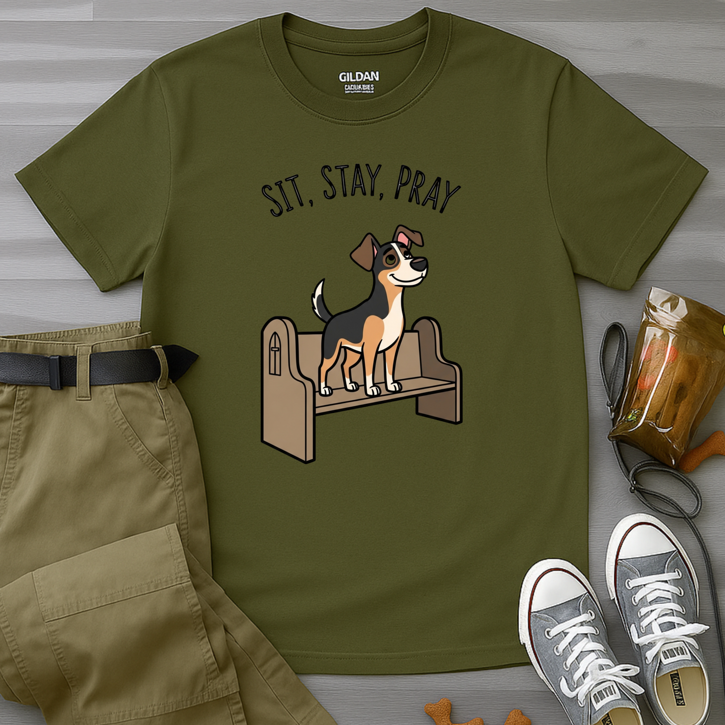 Sit, Stay, Pray T-Shirt