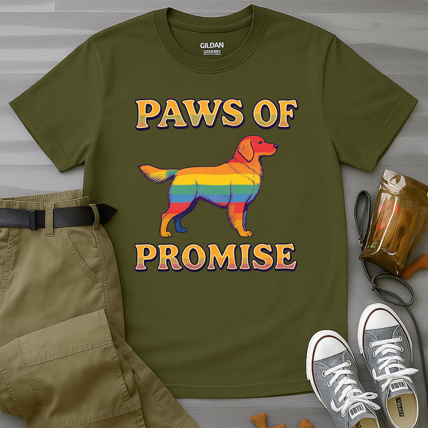 Paws of Promise Rainbow Pup T-Shirt