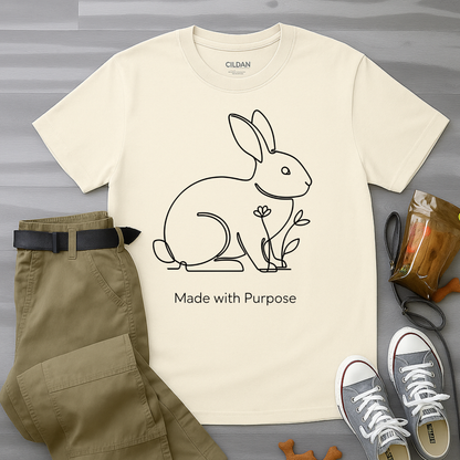 Made With Purpose Minimalist Rabbit T-Shirt