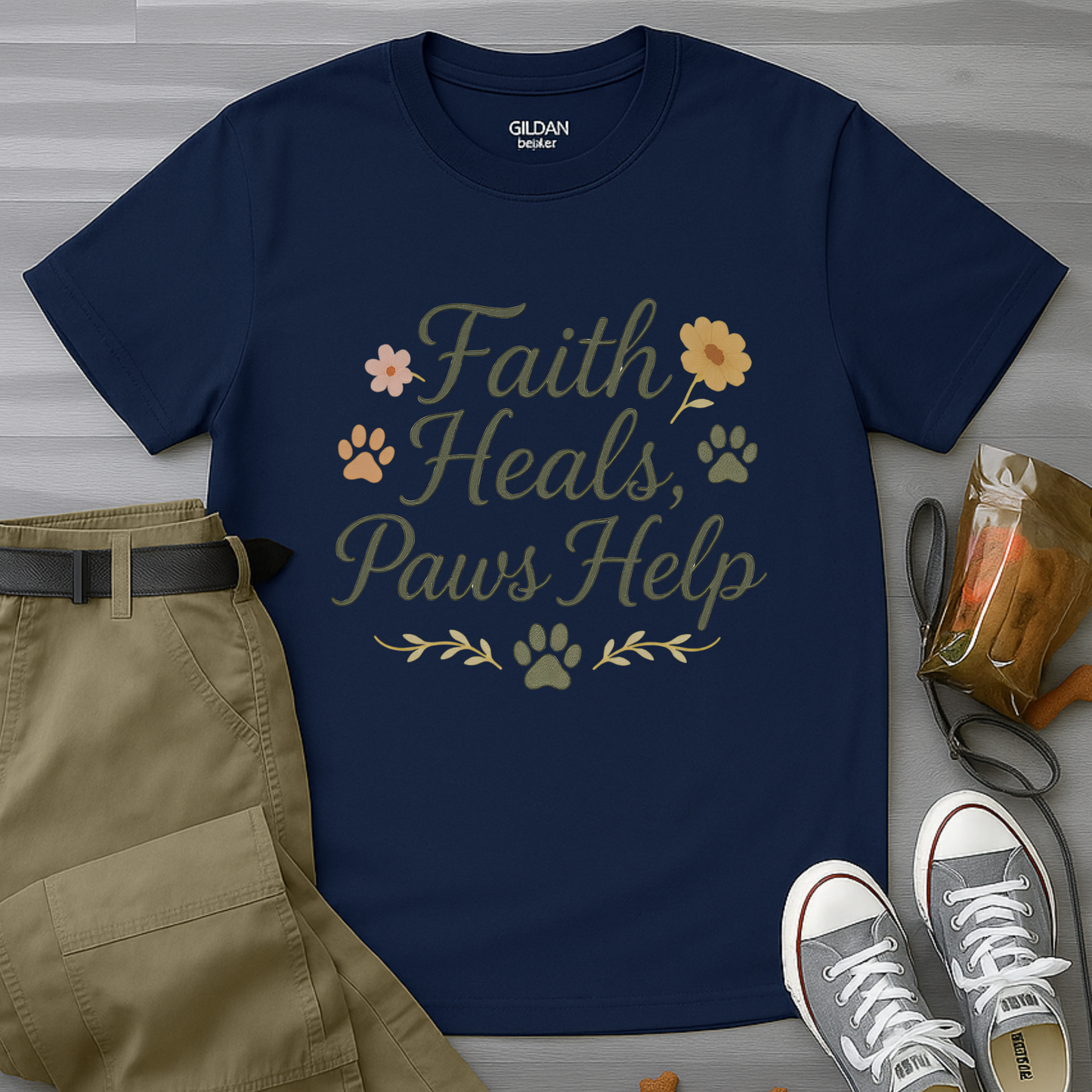 Faith Heals, Paws Help T-Shirt