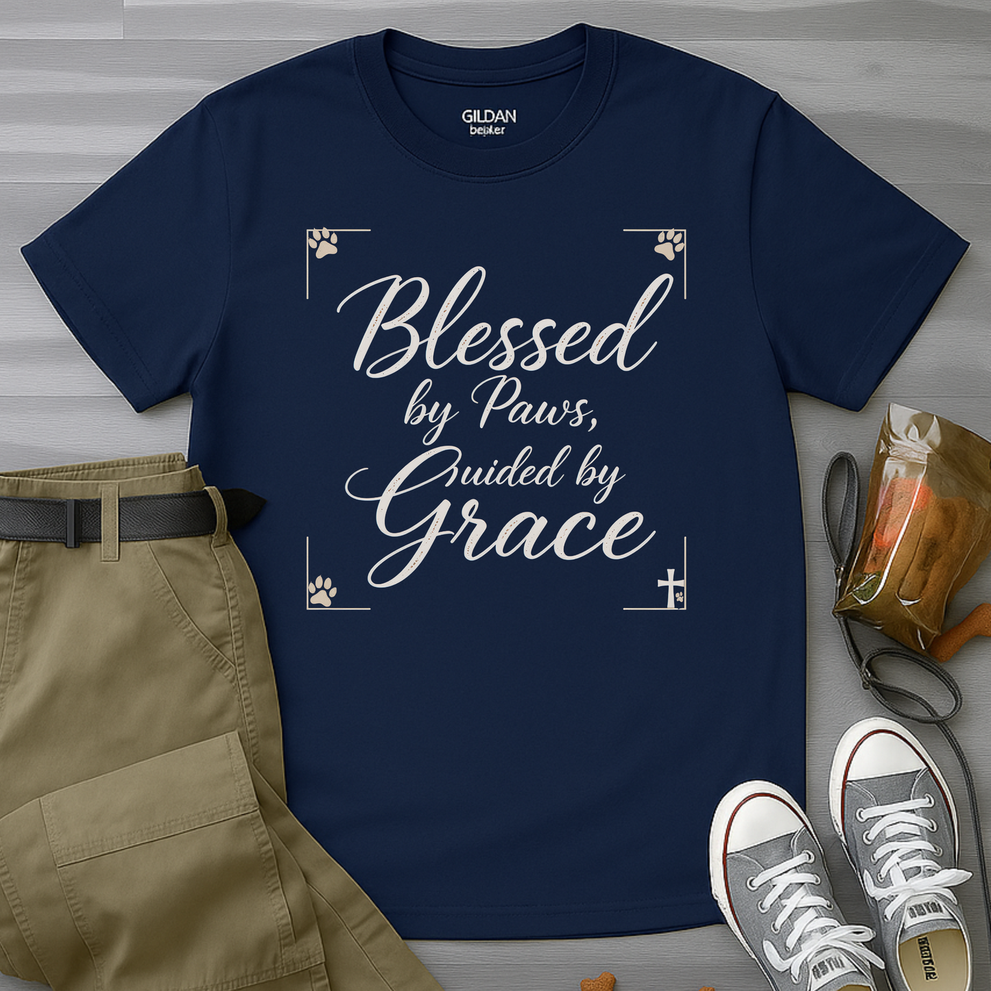 Blessed By Paws Guided By Grace T-Shirt