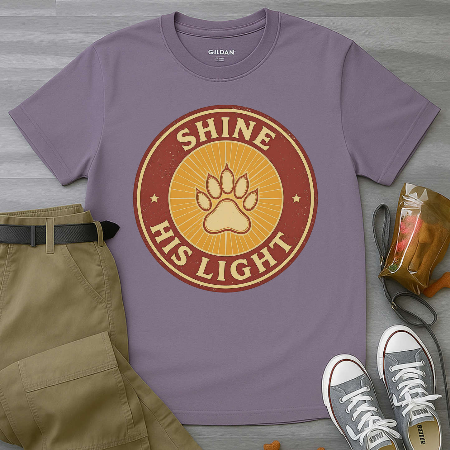 Shine His Light Paw T-Shirt