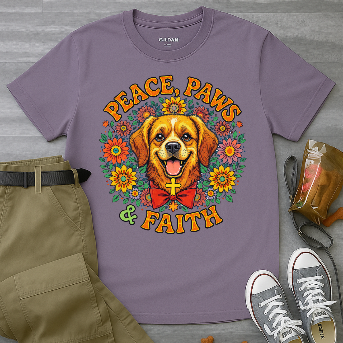 Peace Paws & Faith Hippie T-Shirt